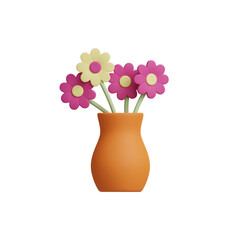 Home interior vase icon 3d