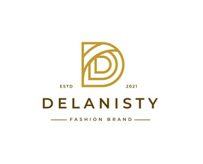 Minimalist Letter D logo vector