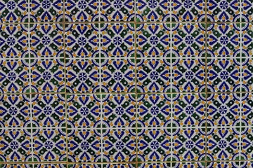 Patchwork pattern from colorful Tunisian tiles.