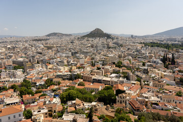 Fototapeta na wymiar panoramic view of Athens from above