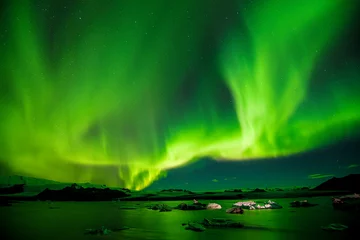 Keuken spatwand met foto Iceland aurora © Florentin