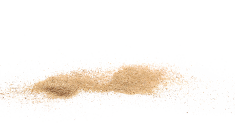 Desert sand pile, dune isolated on white background and texture, with clipping path