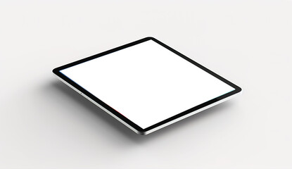 Mockup image of a digital tablet with a blank white screen, Ai generative
