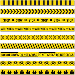 yellow and black warning line caution and danger tape stop