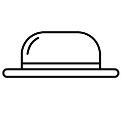 Cute man hat outline icon	