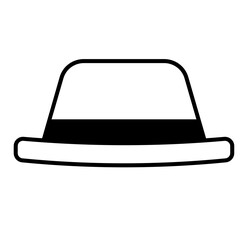 Cute man hat outline icon	