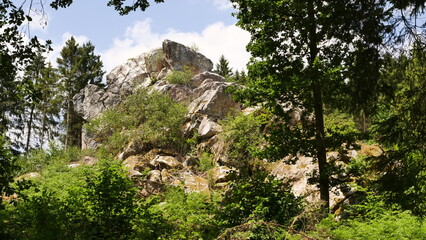 Der erste Blick auf den Fleschfelsen