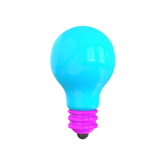 3d render light bulb idea concept 3d illustration