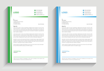 Professional corporate simple business letterhead design and business document template. 