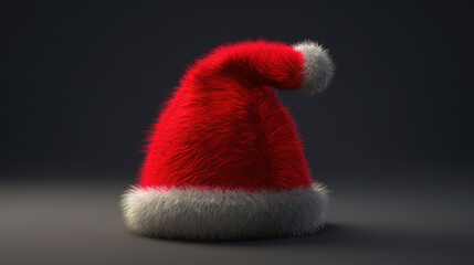Santa Claus red hat isolated on white background. Generative ai