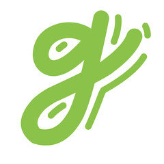 Fototapeta premium Simple Font Line Rounded