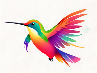 Broad Billed Hummingbird. Using creative  backgrounds the colorful bird becomes more interesting and blends with the colors. These birds are native.