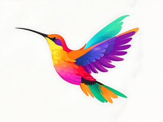 Broad Billed Hummingbird. Using creative  backgrounds the colorful bird becomes more interesting and blends with the colors. These birds are native.