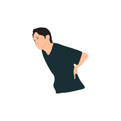 concept illustration of people who have low back pain