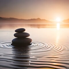 zen stones and water