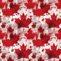Seamless design. Unique and fashionable Canadian flag design created using high quality inks for long lasting wear, inspired by hipster grunge rock styles