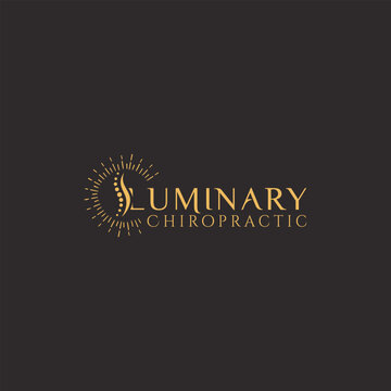 Chiropractic With Sun L Luxury Logo Design For Business