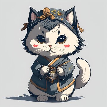 Vestido de Encanto: Un Adorable Gatito Beb&eacute; de Pelaje Esponjoso