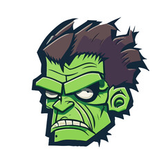 frankenstein head icon illustration