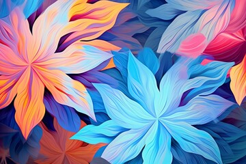 Fototapeta na wymiar Abstract wallpaper background of flower pattern. Generative AI