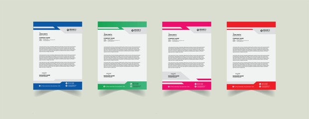 Simple eye catchy Corporate-type-letterhead-design
