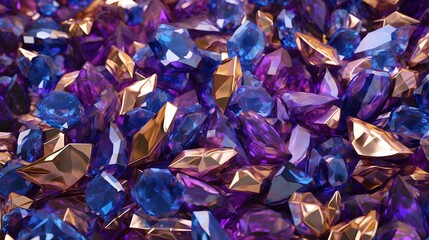Precious Purple Gemstone in Full Frame: Shiny Amethyst Crystal for Mineral and Jewelry Design