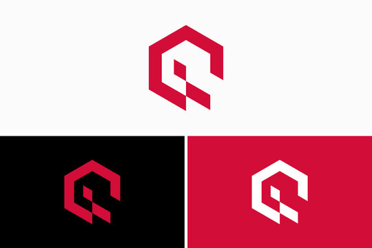 letter Q hexagon logo vector premium template