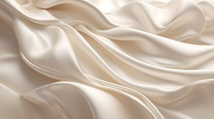 Obraz premium Rippled Satin Waves: White Textured Background for Luxury Elegance