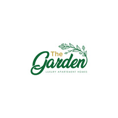 abstrack logo design garden green concept design