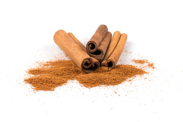 cinnamon sticks with powder