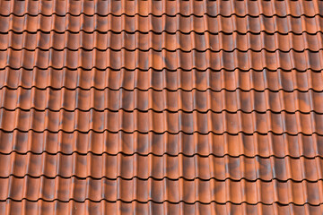 Red tiles roof background