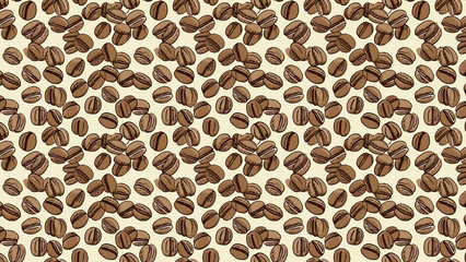Background of coffee beans (Generative AI)