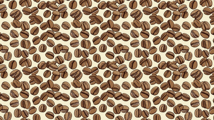 Background of coffee beans (Generative AI)
