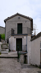 Fototapeta na wymiar Small hill town in italy, Muro Lucano, potenza. Rare architectura