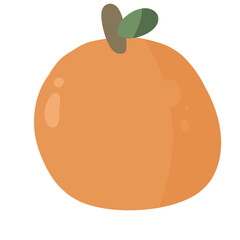 orange fresh fruit cute character design