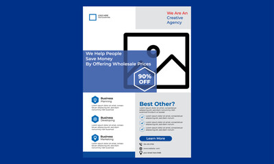 Corporate, Business, Marketing Flyer template design.