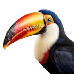 Foto op Aluminium a Toco Toucan portrait in various positions, rainforest clown, Wildlife-themed, photorealistic illustrations in a PNG, cutout, and isolated. Generative AI © Purple Penguin GFX