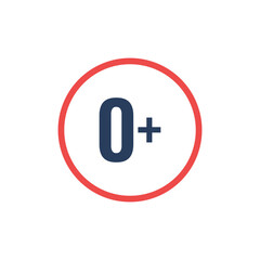 Age Restrictions Limit Sign Icon Template