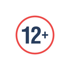 Age Restrictions Limit Sign Icon Template