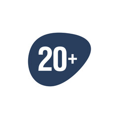 Age Restrictions Limit Sign Icon Template