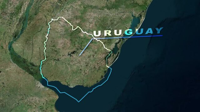 Uruguay Map Animation