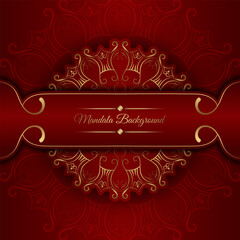 Red background with mandala ornament