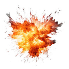 explosion fire isolated on white background	