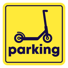 kick scooter parking sign © nexusby