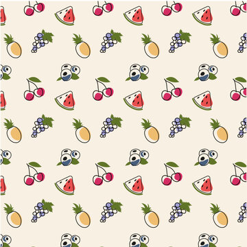 modern pattern of fruits
