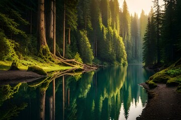 lake in the forest