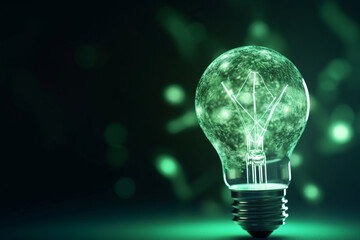 Light bulb that represents green energy