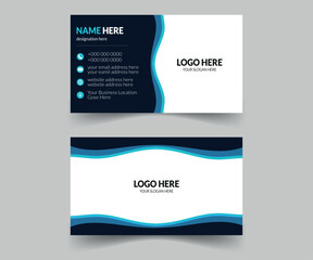 Corporate Modern Business Card print Template design.