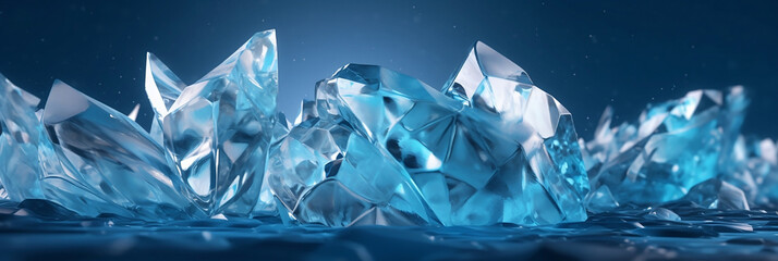 Diamond shaped ice design - Generative AI