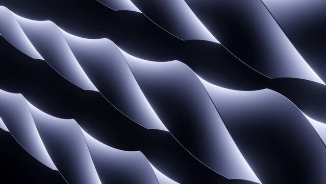 Abstract horizontal braids. Design. Rows of twisting ropes.